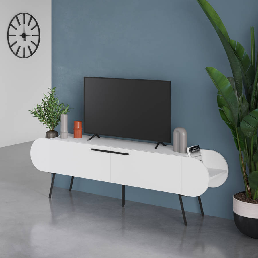 Capsule Tv Stand - White