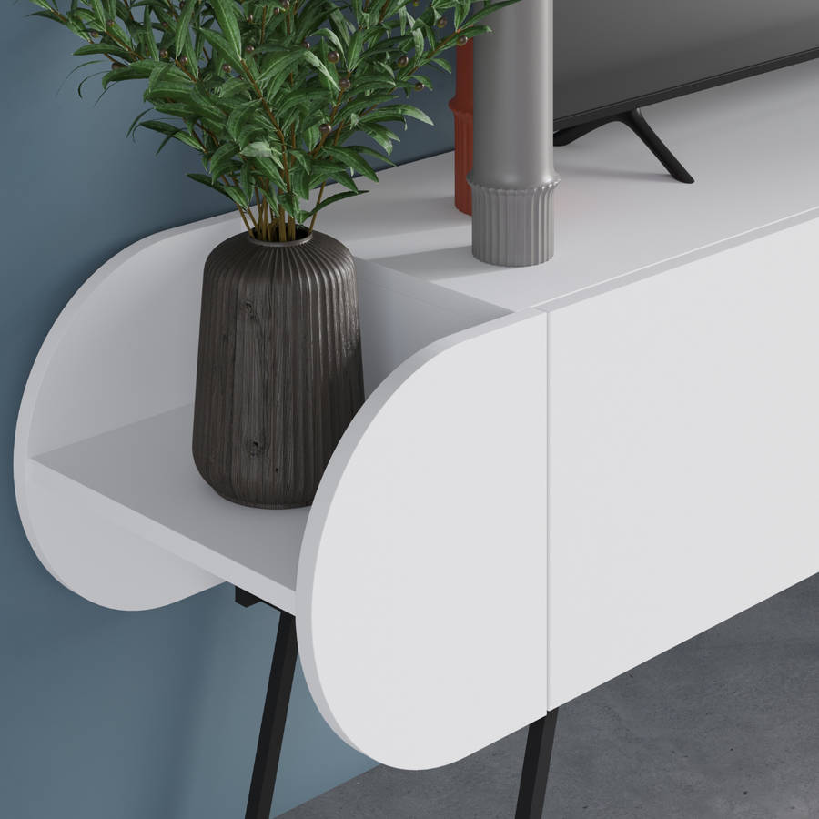 Capsule Tv Stand - White