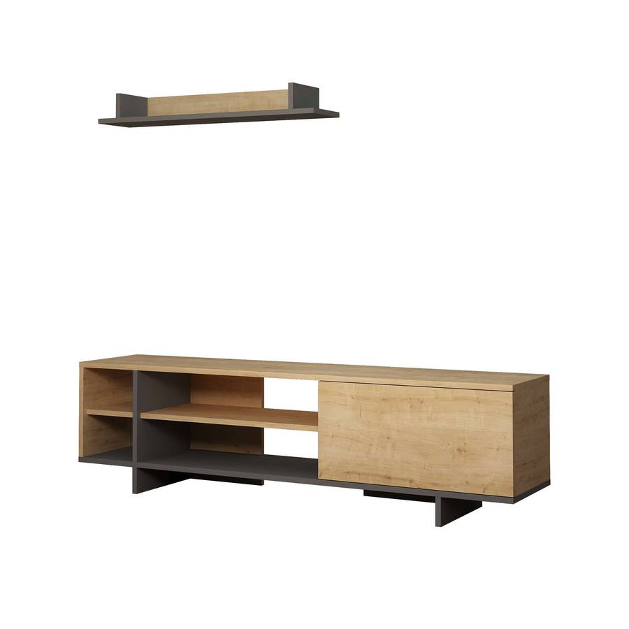 Stockton Tv Unit Oak - Anthracite