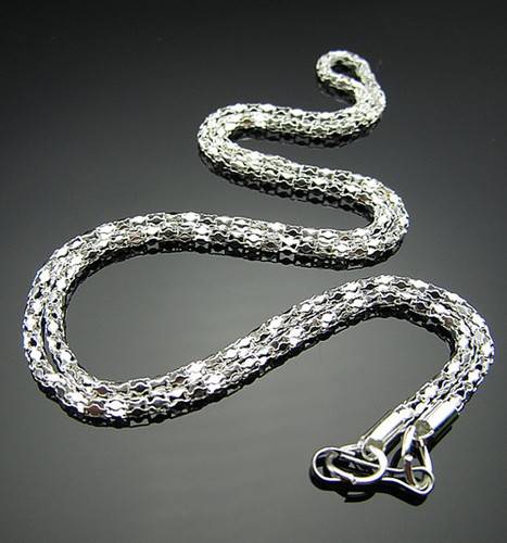 Free-top-20PC-Jewelry-findings-Silver-plated-snake-chain-Necklace-With-Clasp-21
