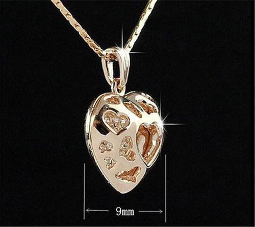 Women-Fashion-Heart-Love-18k-Gold-Plated-Crystal-Necklace-Pendant-Valentine-Gift