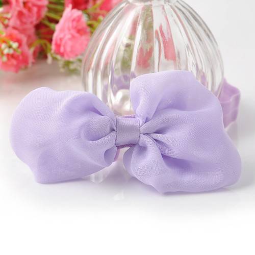 Baby-Girls-Ribbon-Bow-Headband-Hairband-Elastic-Wedding-Christening-Accessory