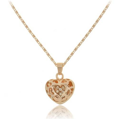 Women-Fashion-Heart-Love-18k-Gold-Plated-Crystal-Necklace-Pendant-Valentine-Gift