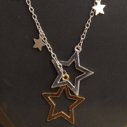 Fashion-Womens-Silver-Gold-Crystal-Rhinestone-Stars-Pendant-Long-Chain-Necklace