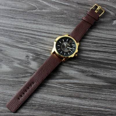 CURREN-Men-Date-Dial-Chronometer-Leather-Brown-Band-Quartz-Wrist-Watch-UK-Q4210