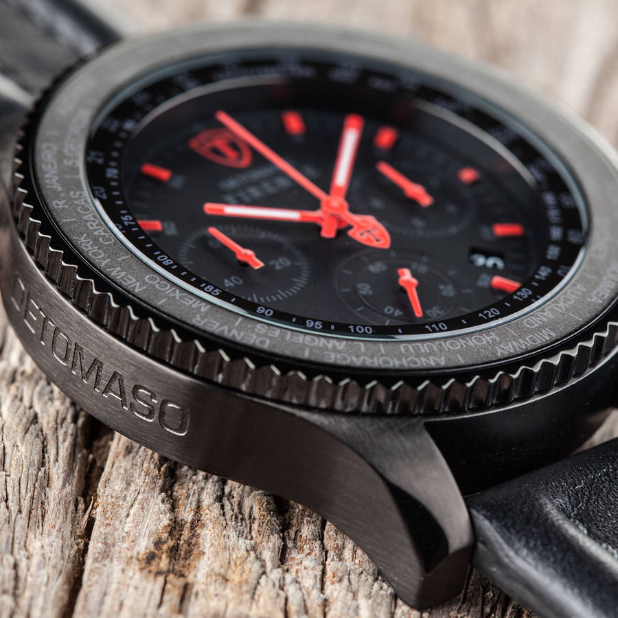 DETOMASO Firenze XXL 48mm Black Collection Chronograph BRAND NEW IN BOX