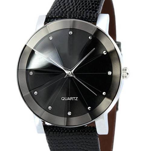 Classic-Men-039-s-Black-Leather-Dial-Skeleton-Sport-Army-Wrist-Watch