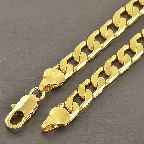 Heavy-24-Inches-9K-Yellow-Gold-Filled-Mens-Link-Chain-Necklace-COOL-Z2494