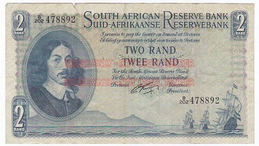 SOUTH AFRICA 2 RAND G.RISSIK B202 478892