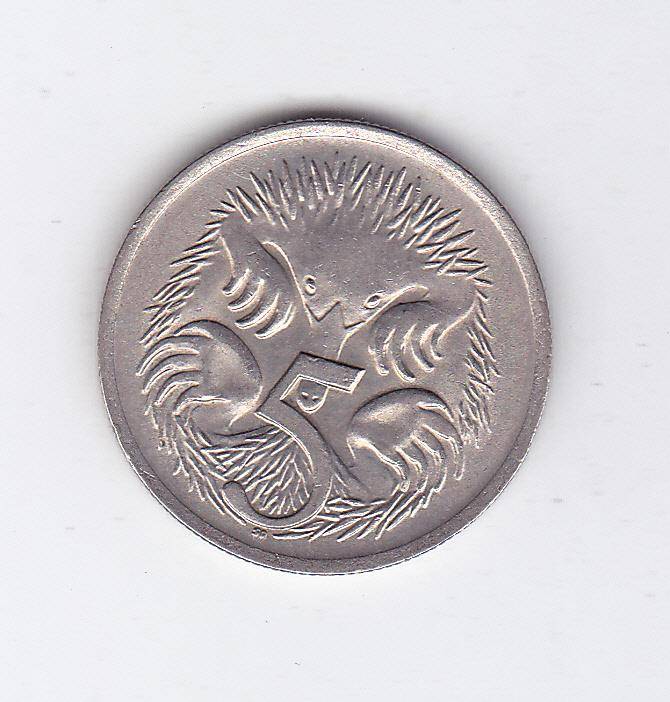 AUSTRALIA 5 CENTS 1967 HIGH GRADE