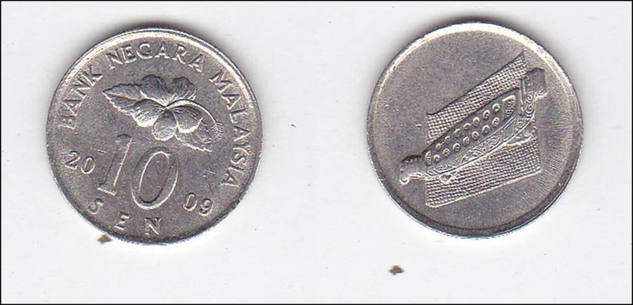 MALAYSIA 10 CENTS 2009 HIGH GRADE