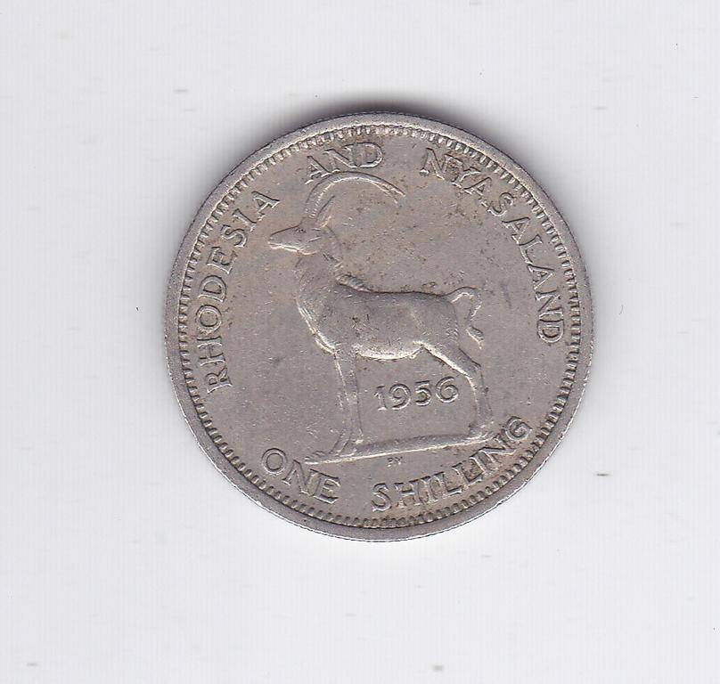 RHODESIA AND NYASALAND 1 SHILLING 1956