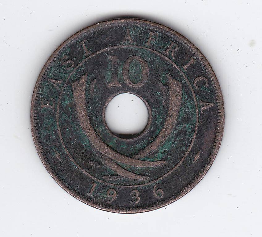 EAST AFRICA 10 CENTS 1936