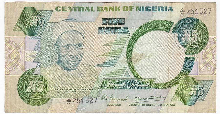 NIGERIA 5 NAIRA  C77 251327