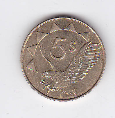 NAMIBIA 5 DOLLARS 2012 EF