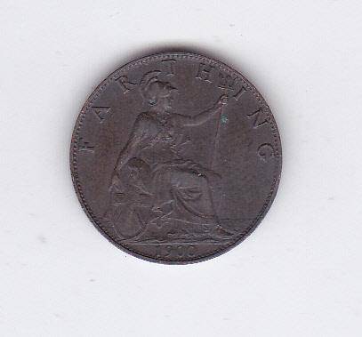 GREAT BRITAIN FARTHING 1900 HIGH GRADE