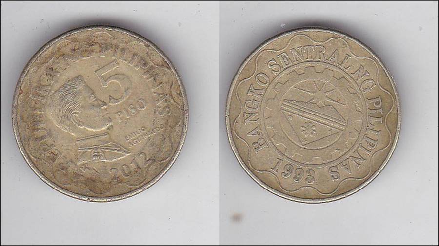PHILIPPINES 5 PESOS 1993