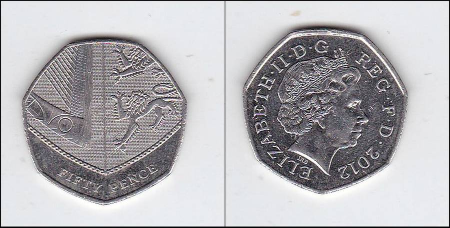 GREAT BRITAIN 50 PENCE 2012 EF