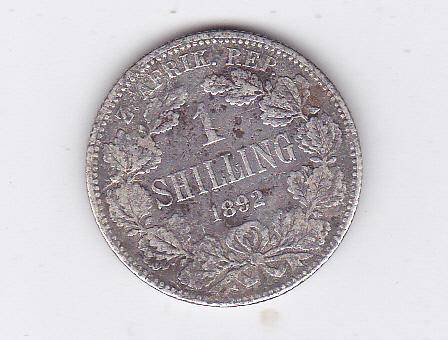 ZAR 1 SHILLING 1892
