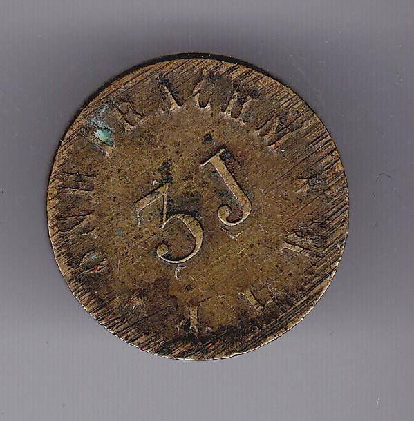 3 J J.L.B. ONE DRACHM WEIGHT