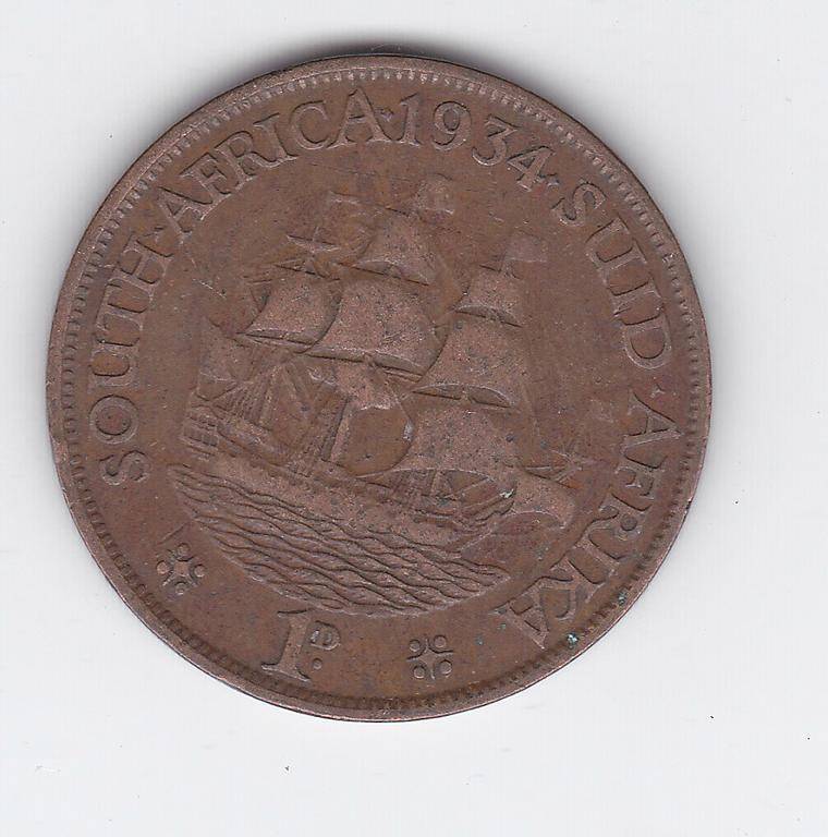SOUTH AFRICA 1 PENNY 1934