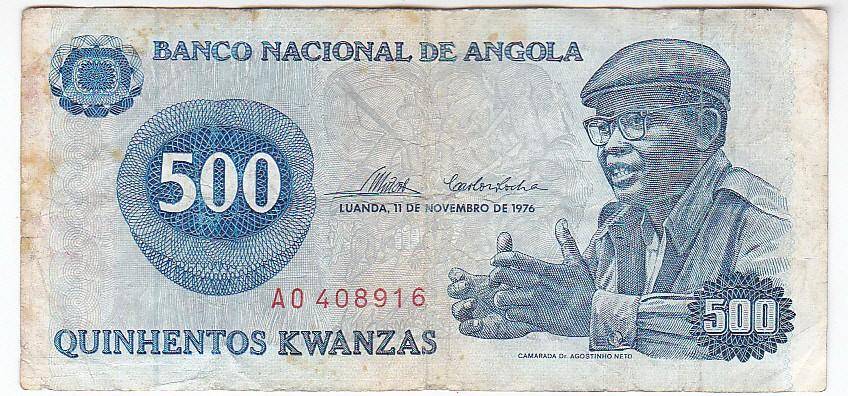 ANGOLA 500 KWANZAS 1976