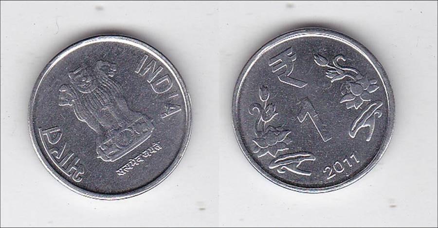 INDIA 1 RUPEE 2011 HIGH GRADE
