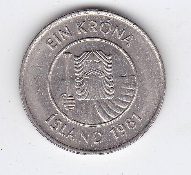 ICELAND 1 KRONE 1981