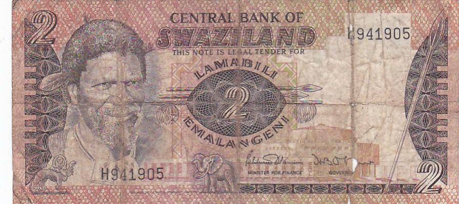 SWAZILAND 2 EMALANGENI OLD KING H941905