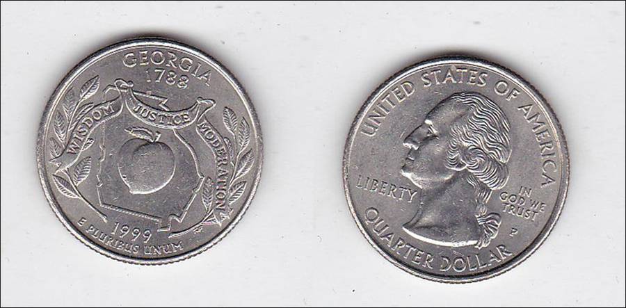 USA QUARTER 1999 GEORGIA HIGH GRADE