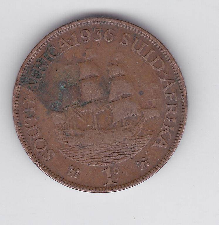 SOUTH AFRICA 1 PENNY 1936