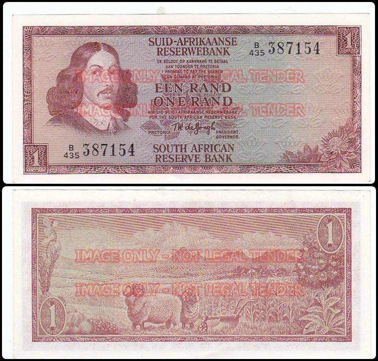 SOUTH AFRICA 1 RAND T.W. DE JONGH B435 387154 - HIGH GRADE