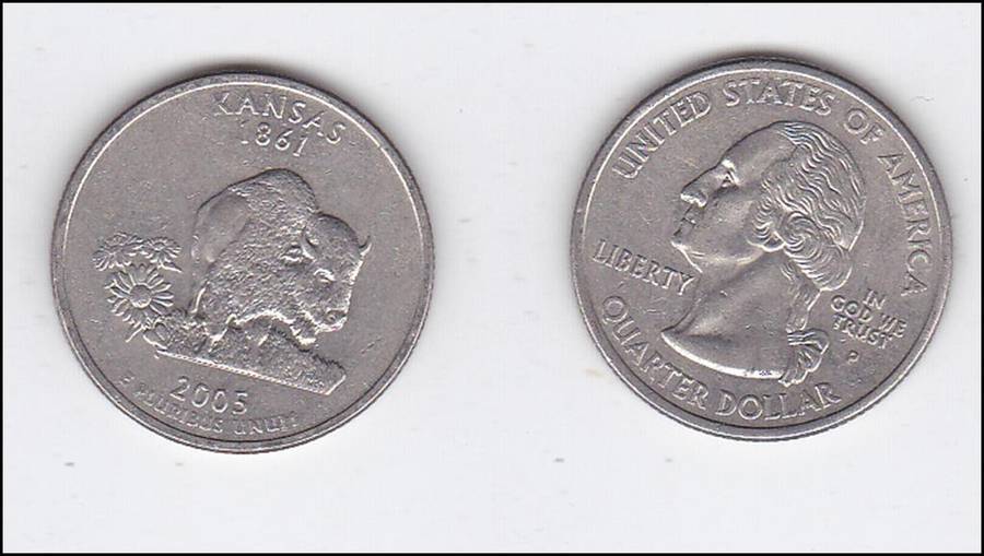 USA QUARTER KANSAS 2005