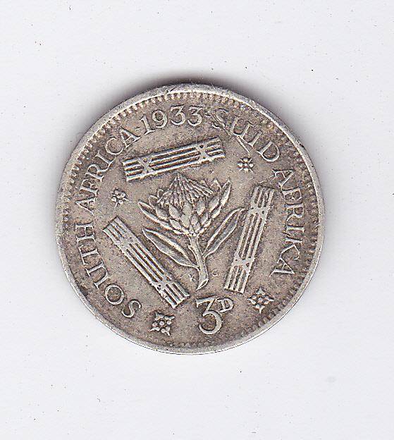 SOUTH AFRICA 3 D TICKEY 1933