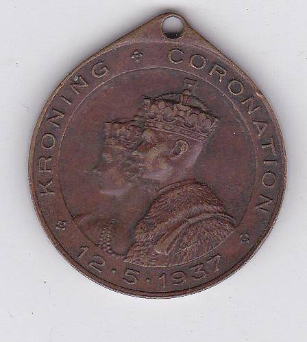 CORONATION MEDAL UNION OF SOUTH AFRICA BLOEMFONTEIN 12.5.1937
