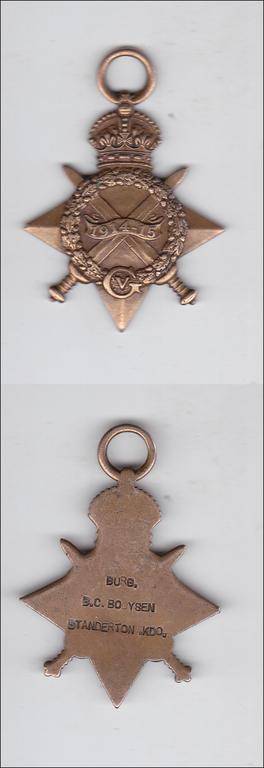 1914-15 STAR BURG. B.C.BOOYSEN STANDERTON KDO.