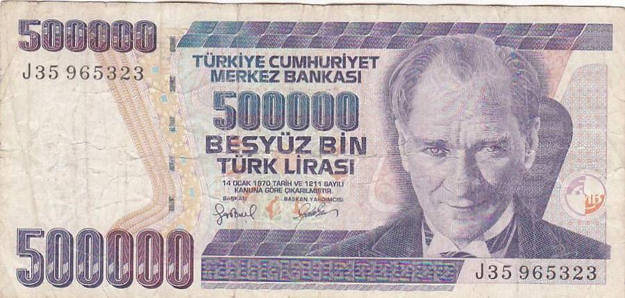 TURKEY 500 000 LIRA 1970