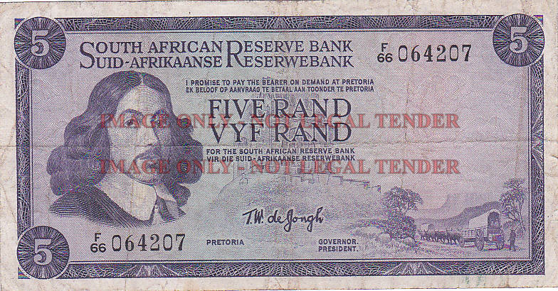 SOUTH AFRICA 5 RAND DE JONGH F66 064207