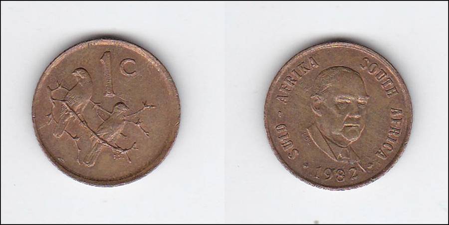 SOUTH AFRICA 1 CENT 1982 HIGH GRADE