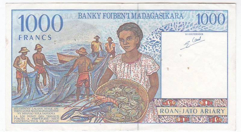 MADAGASCAR 1000 FRANCS # B41286727