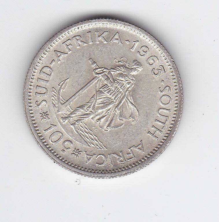 SOUTH AFRICA 10 CENTS 1963 HIGH GRADE