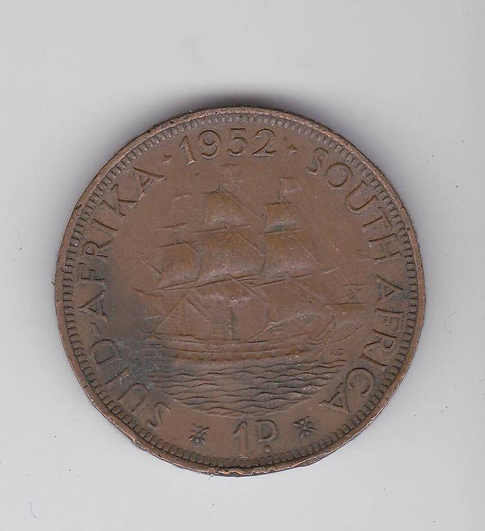 SOUTH AFRICA ONE PENNY 1952