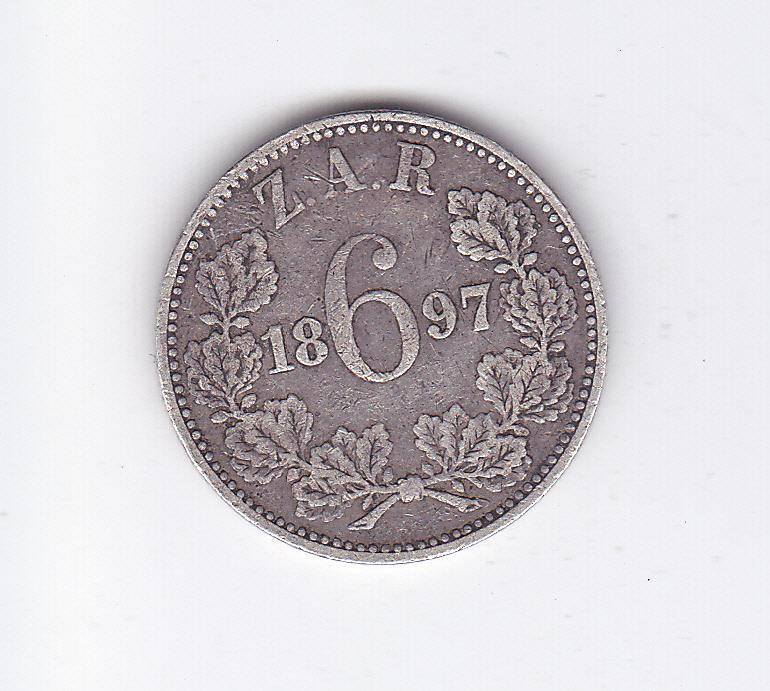 ZAR SIXPENCE 1897