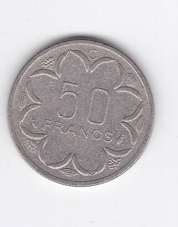 CENTRAL AFRICA 50 FRANCS 1986