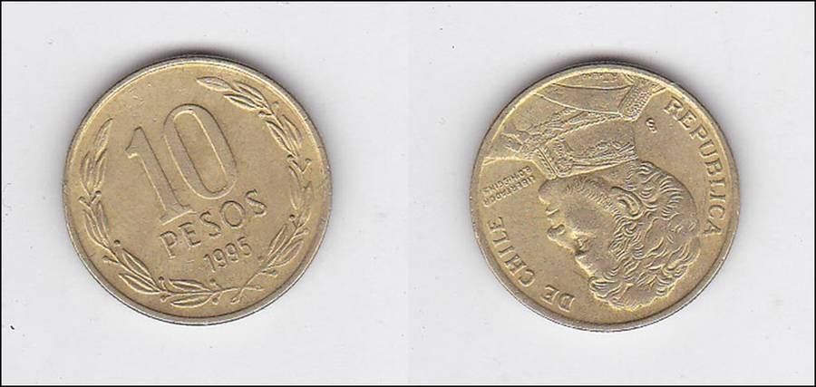 CHILE 10 PESOS 1995