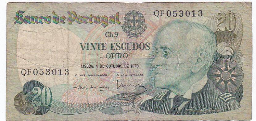 PORTUGAL 20 ESCUDOS 1978