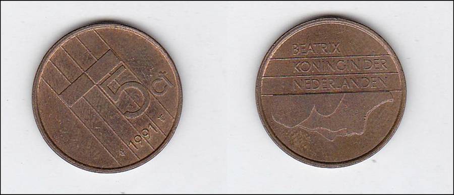 NETHERLANDS 5 CENTS 1991