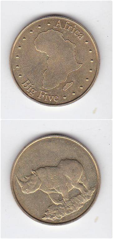 AFRICA BIG FIVE RHINO TOKEN