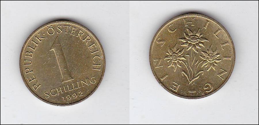 AUSTRIA 1 SHILLING 1992 EF