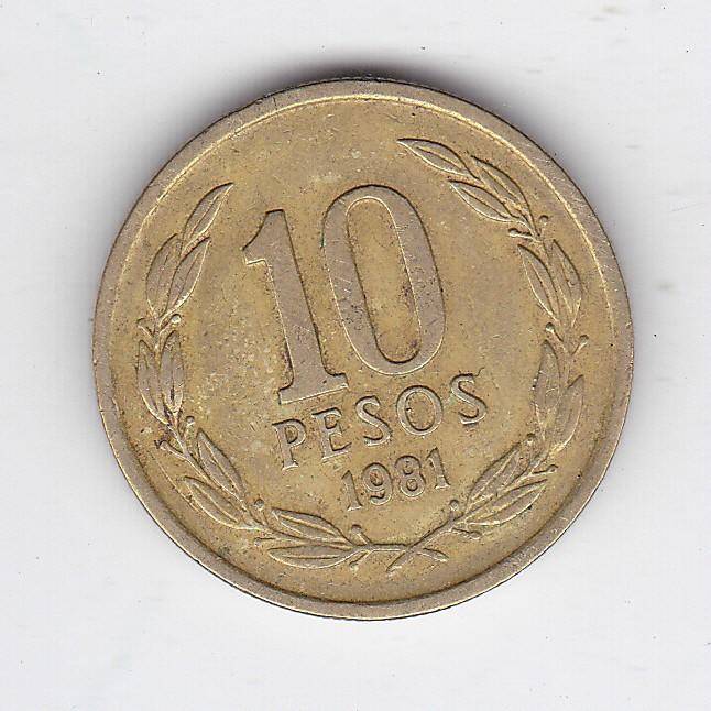 CHILE 10 PESOS 1981
